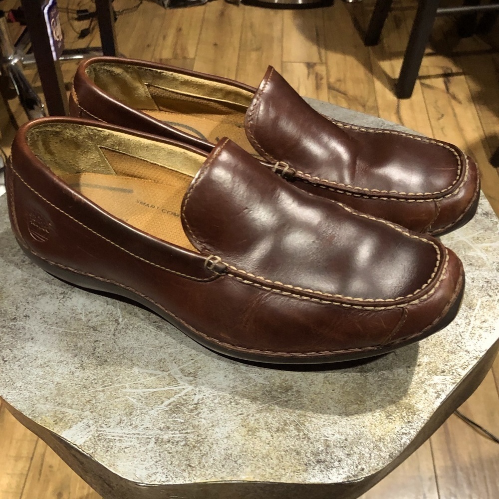TIMBERLAND 74024 ANNAPOLIS MEN'S ROOT BEER SLIP-ON LEATHER SHOES ALL SIZE 11